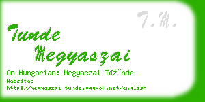 tunde megyaszai business card